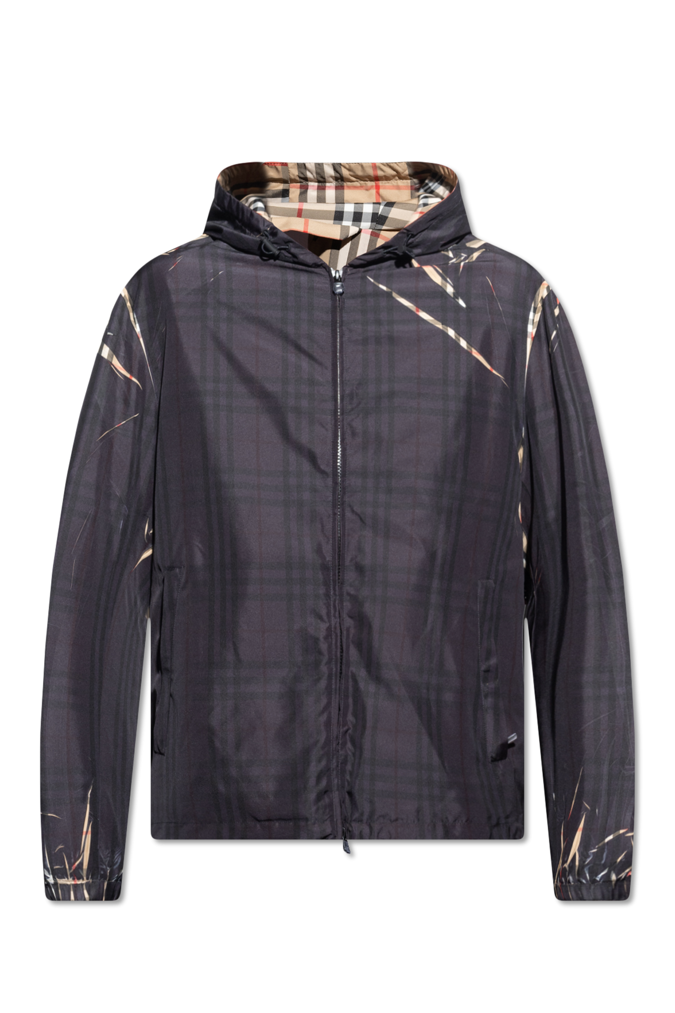 Mens black cheap burberry jacket